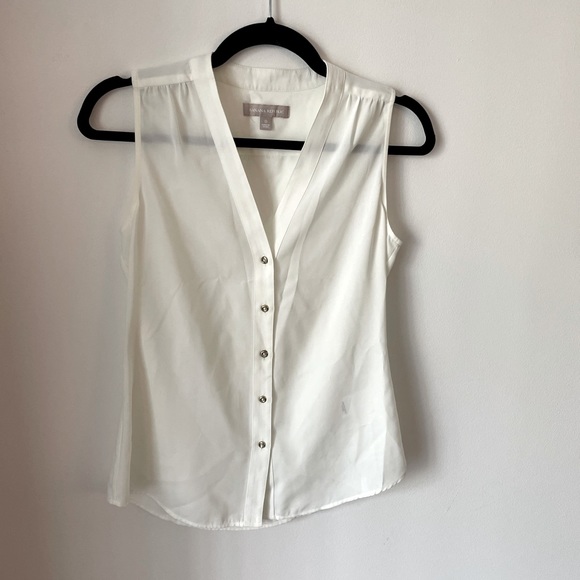 Banana Republic White Sleeveless Blouse - Picture 1 of 6